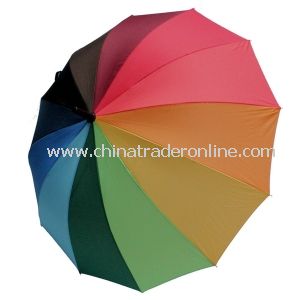 Rainbow Umbrellas 12 Ribs Rainbow Straight Umbrellas from China