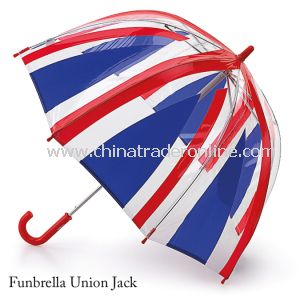 Straight Plastic PVC Dome Umbrella with UK Flag