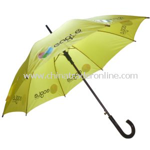 Automatic Open Logo Printed Yellow Color Advertising Umbrella from China