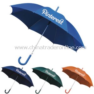 Automatic Open Metal Shaft Blue Color Advertising Umbrella