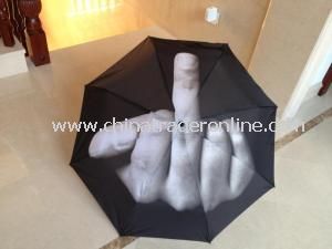 Manual Creative Finger Printing 3 Fold Advertising Umbrella