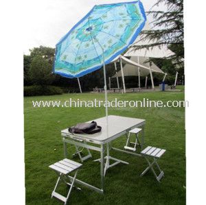 Manual Outdoor Leisure Blue Beach Garden Umbrella from China