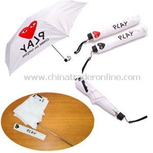 Fashion White Aluminium 3 Fold Advertising Mini Umbrella