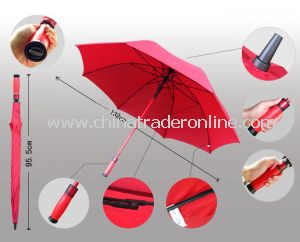 Automatic Red Windproof Pongee Outdoor Golf Umbrella