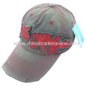 Washed Cap with Contrasting Stitching from China