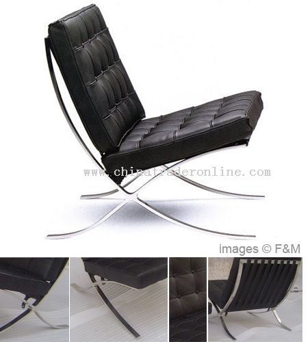 barcelona chair and barcelona ottoman