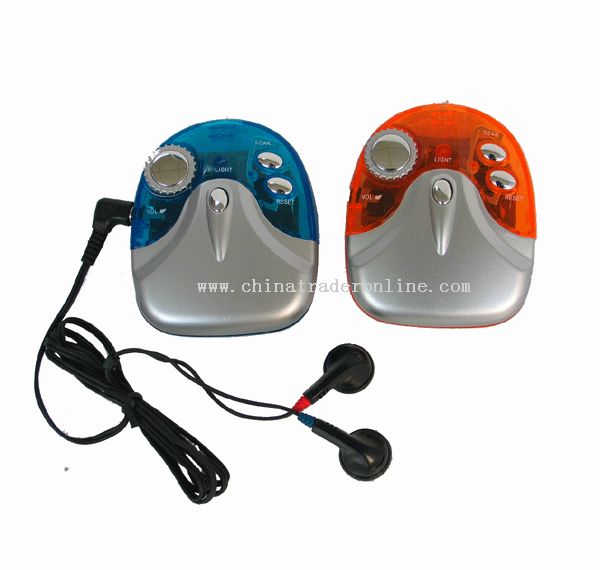 FM auto scan radio with earphone