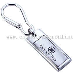 Chrome Accent Carabiner Keytag