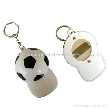 soccer cap opener keychain