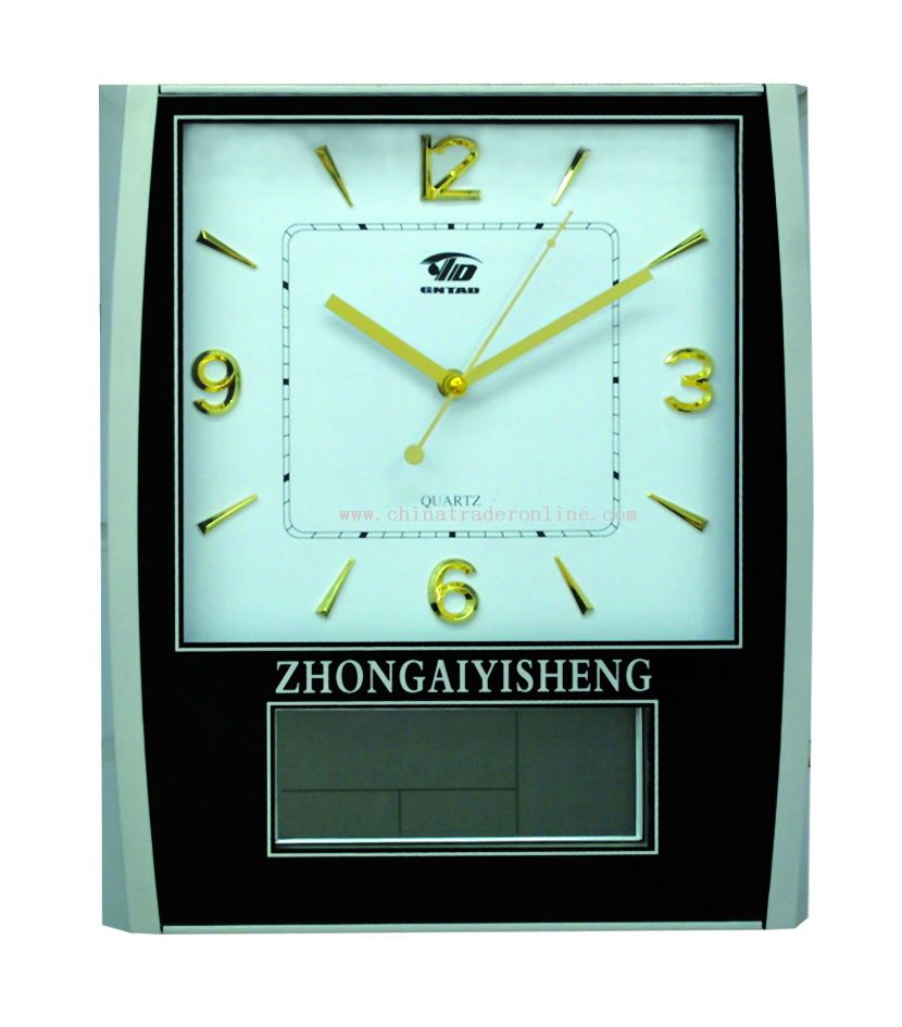 Wall Clock with Digital Calendar