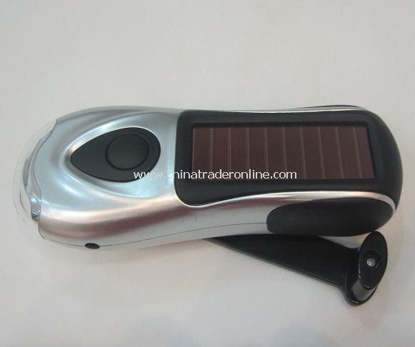 3LED Solar Dynamo Flashlight