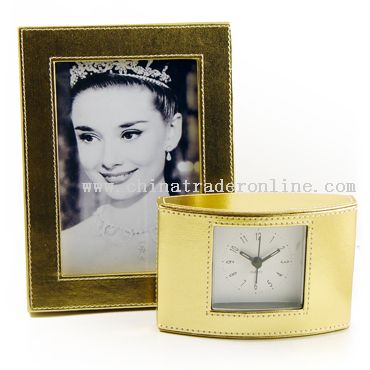 Leather Clock and Photo Frame Sets