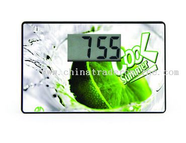 name card size travelling alarm clock