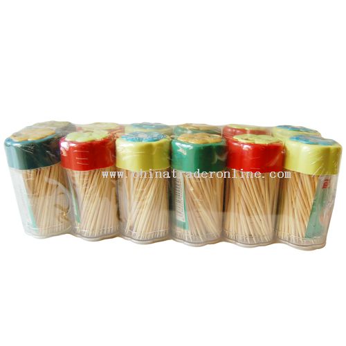 Bamboo toothpick with holder