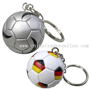 Synthetic Leather Football Key Chains
