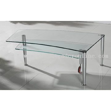 Modern Metal and Glass Coffee Table