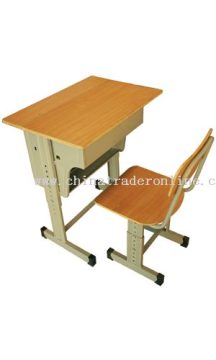 School desk and chair