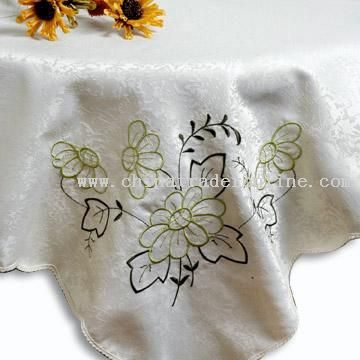 Embroidered Polyester Table Cloth