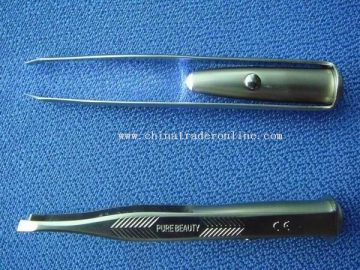 Eyebrow clamp with light