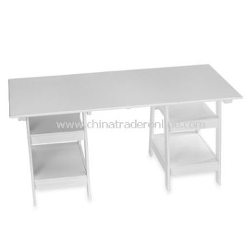 White Trestle Desk