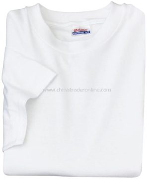 Hanes 50/50 Cotton/Poly T-Shirt - White