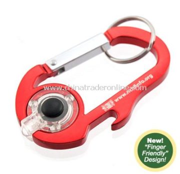 LED Squeezelight Bottle Opener Carabiner