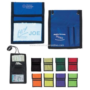 Nylon Neck Wallet Badge Holder