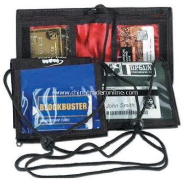NYLON NECK WALLET-TRAVEL BIFOLD NECK WALLET