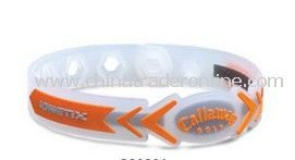 Promotional Silicone Bracelets Clear with Orange