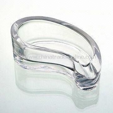 Glass Ashtray with Brand for Promotional Item, Weighing 320g