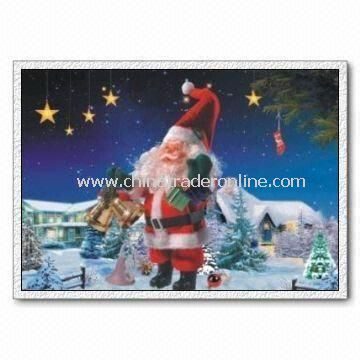 3D Christmas Pictures, Made of 3D Lenticular Sheet, Customized Designs are Welcome
