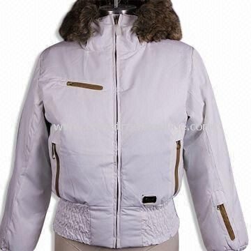 Womens Topcoat/Ski Wear with Zipper on Front, Made of 100% Nylon