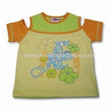 Childrens T-shirt in 2 to 10T Size, Customized Logos are Welcome
