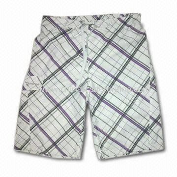 Mens Swimming Shorts with Mesh Lining, Made of Microfiber