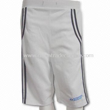 Shrink-resistant Long Sports Shorts, Made of Moisture Wicking Materials