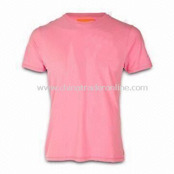 Mens T-shirt with Round Neck, Various Functions Available