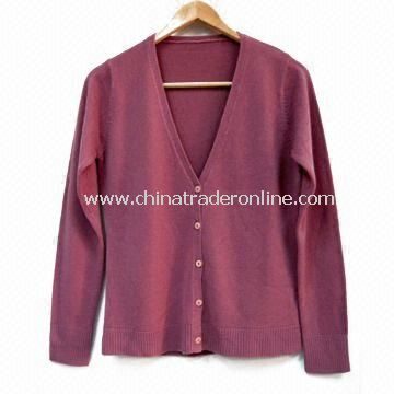 100% Soft Acrylic/Cashmere Ladies Knitted Sweater, Soft Feeling, Various Colors are Available
