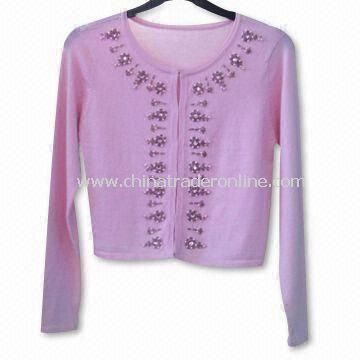 Sweater, Made of 20% Wool and 80% Acrylic, Available in Various Specifications