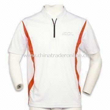 Round Neck Sports T-Shirt, Made of 90% Cotton and 5% Spandex, Available in Various Colors and Sizes