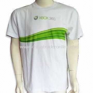 Mens Knitted T-shirt, Water Print, Customized Designs and Logos are Accepted