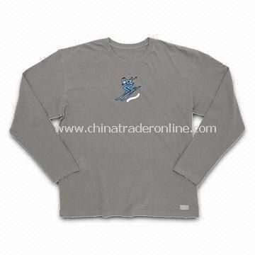 Mens T-shirt with Long Sleeves, Suitable for Promotional Purposes