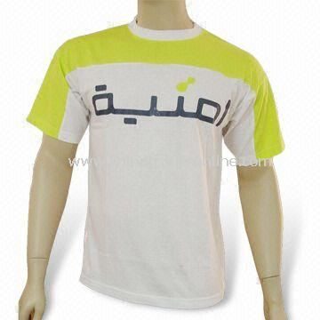 Promotional Mens T-shirt, Made of 100% Cotton, Jersey