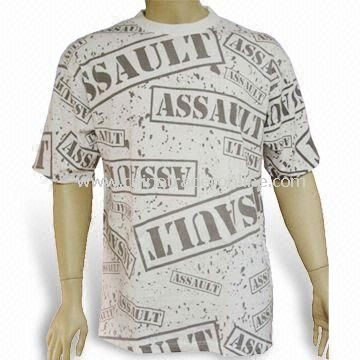 Promotional T-shirt, Made of Cotton/Polyester, Customized Logo is Accepted