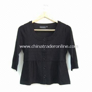Ladies Knitted Sweater, Made of 78/22 Rayon/Nylon, Fashion Style