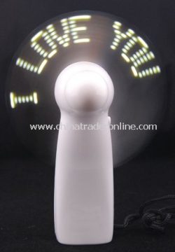 2013 New Arrival Flash Word in English/LED Fan DIY Programming USB Fan Include USB Edit Line