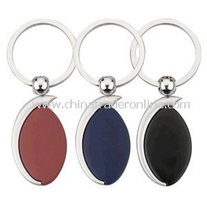 Oval Metal Keychain