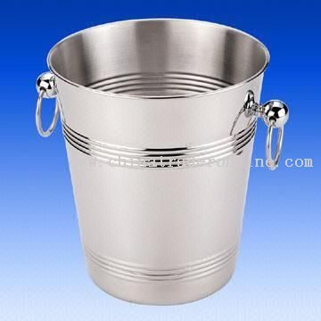 Single-Wall Stainless Steel Ice Bucket with 4.80L Capacity