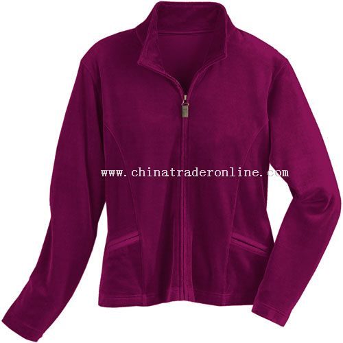 Womens Velour Track Jacket