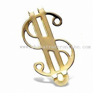 Money Clip Made of Copper with Gold Plating