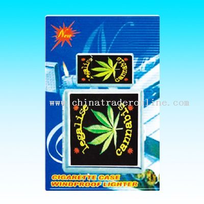 Cigarette Case with windproof lighter gift sets